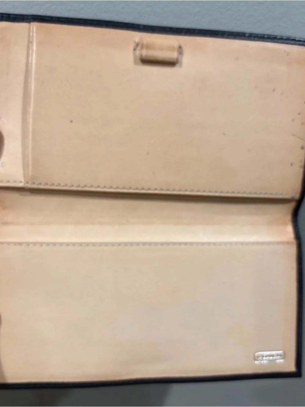 Coach Checkbook Cover Wallet Bi-Fold Soft Leather Pen Holder Black